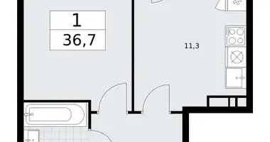 Mieszkanie 1 pokój w Wnukowo, Rosja
