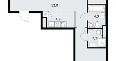 4 room apartment in Vnukovo, Russia