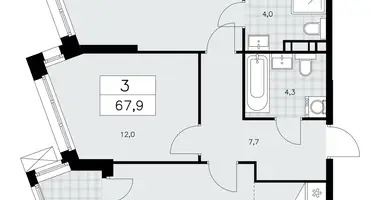 Appartement 3 chambres dans Kommunarka, Russie
