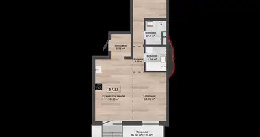 Appartement 3 chambres dans Kalodziscanski sielski Saviet, Bélarus
