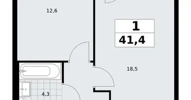 Wohnung 1 zimmer in Troizk, Russland