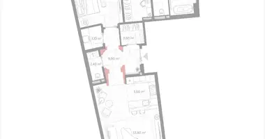 Appartement 1 chambre dans Moscou, Russie