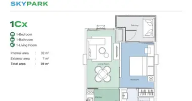 Квартира 1 комната в Choeng Thale, Таиланд