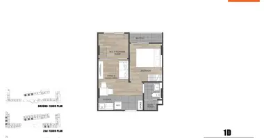 Wohnung 1 Schlafzimmer in Pa Tong, Thailand