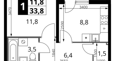 Appartement 1 chambre dans Leninsky District, Russie