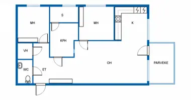 Квартира 3 комнаты в Район Котка-Хамина, Финляндия