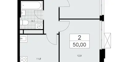 Квартира 2 комнаты в район Коммунарка, Россия