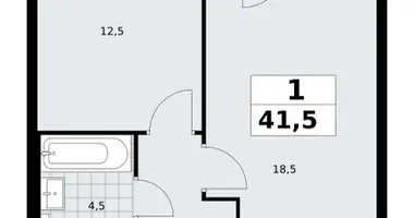 Apartamento 1 habitación en Troitsk, Rusia