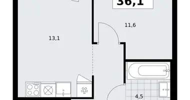 Appartement 1 chambre dans Troïtsk, Russie