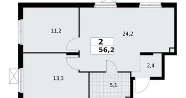 Wohnung 2 zimmer in Wsewoloschsk, Russland