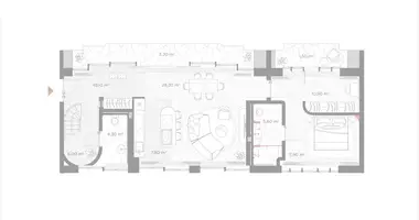 Apartamento 2 habitaciones en Moscú, Rusia