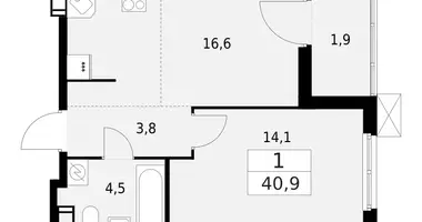 Apartamento 1 habitación en Krasnoye Selo, Rusia