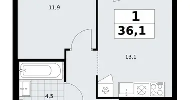 1 room apartment in Troitsk, Russia
