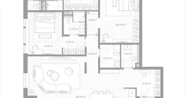 Wohnung 2 zimmer in Moskau, Russland