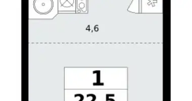 Wohnung 1 zimmer in Kommunarka, Russland