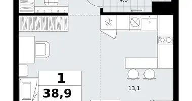 Apartamento 1 habitación en Kommunarka, Rusia