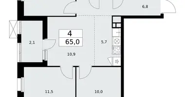 4 room apartment in Kommunarka, Russia