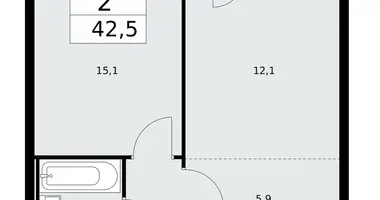 Appartement 2 chambres dans Kommunarka, Russie