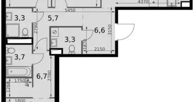 4 room apartment in Moscow, Russia