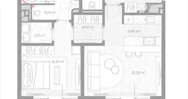 Apartamento 1 habitación en Moscú, Rusia