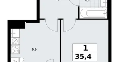 Appartement 1 chambre dans Troïtsk, Russie