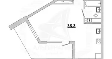 1 room apartment in Kobryn, Belarus