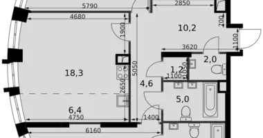 Appartement 3 chambres dans Moscou, Russie