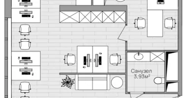 Büro 62 m² in Ljuberzy, Russland