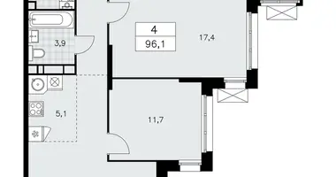 Mieszkanie 4 pokoi w Kommunarka, Rosja