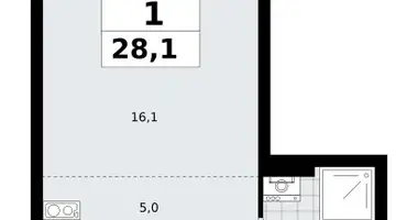 Apartamento 1 habitación en Kommunarka, Rusia