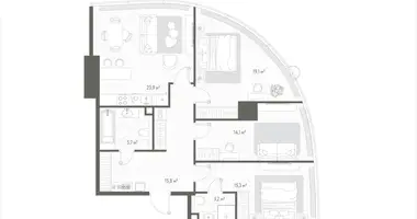 3 room apartment in Russia
