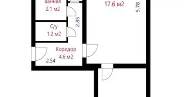 2 room apartment in Minsk, Belarus