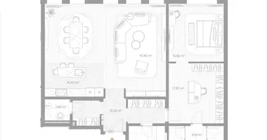 Appartement 1 chambre dans Moscou, Russie