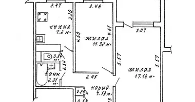 2 room apartment in Minsk, Belarus