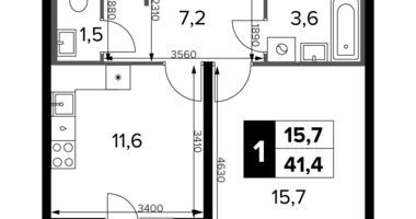 Appartement 1 chambre dans Leninsky District, Russie