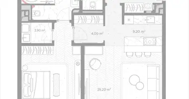 1 room apartment in Moscow, Russia