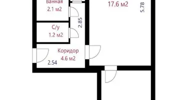 Квартира 2 комнаты в Минск, Беларусь