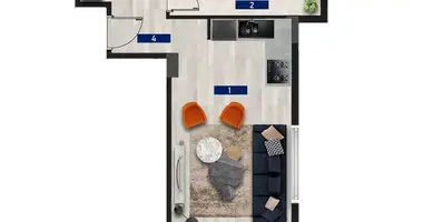 2 room apartment in Alanya, Turkey