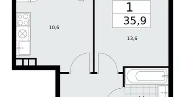 1 room apartment in Kommunarka, Russia