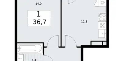 Appartement 1 chambre dans Vnoukovo, Russie