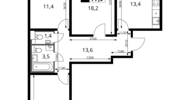 Appartement 3 chambres dans Leninsky District, Russie