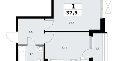 Wohnung 1 zimmer in Kommunarka, Russland