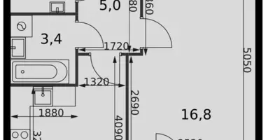 Apartamento 1 habitación en Razvilka, Rusia