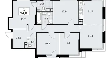 5 room apartment in Vnukovo, Russia