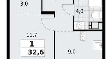 1 room apartment in Krasnoye Selo, Russia