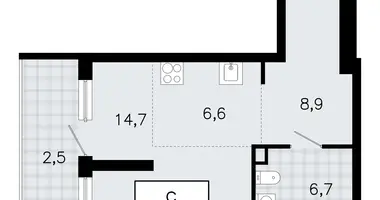 Wohnung 1 zimmer in Wsewoloschsk, Russland