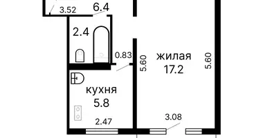 1 bedroom apartment in Minsk, Belarus
