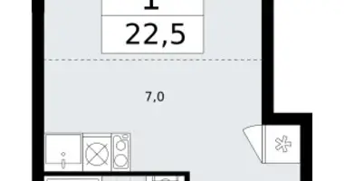 Квартира 1 комната в район Внуково, Россия
