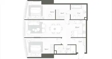 Квартира 2 комнаты в Россия