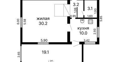 Dom 2 pokoi w Ozyaritska Slabadski rural council, Białoruś